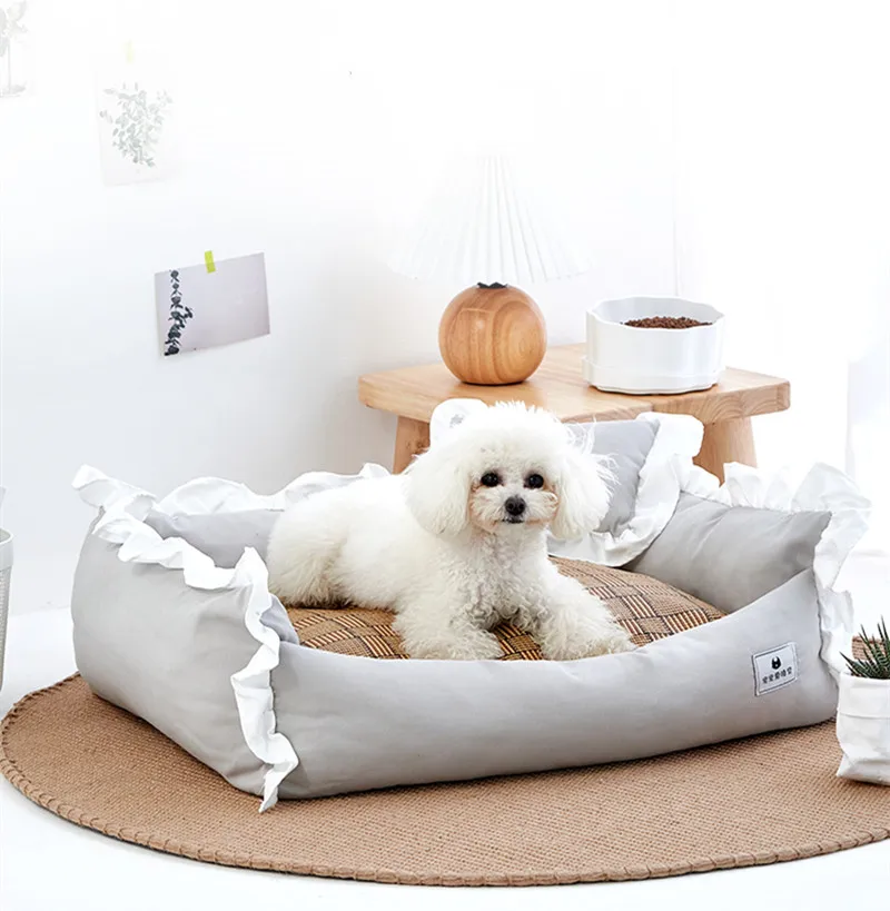 Dog Cat Bed Four Seasons General Summer Full Removable Washable Net Red INS Wind Cat Litter Bichon Kennel Dog Bed Dog Supplies 
Dog Cat Bed Four Seasons General Summer Full Removable Washable Net Red INS Wind Cat Litter Bichon Kennel Dog Bed Dog Supplies