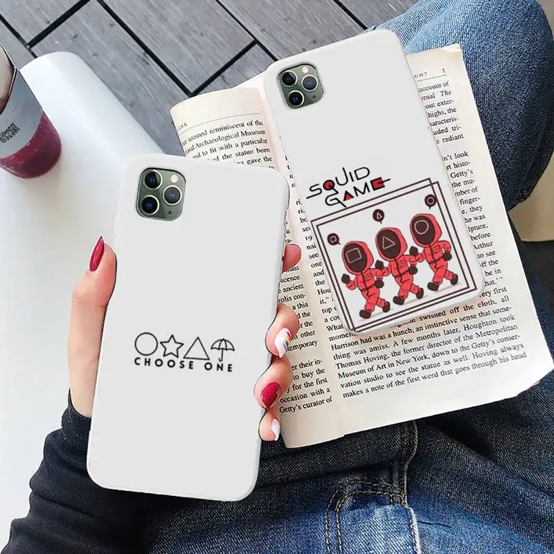 Squid Game Phone Case Candy Color for iPhone 6 6S 7 8 11 12 XS X SE 2020 XR mini pro Plus MAX mobile bags Wooden Man 456 coque
Squid Game Phone Case Candy Color for iPhone 6 6S 7 8 11 12 XS X SE 2020 XR mini pro Plus MAX mobile bags Wooden Man 456 coque