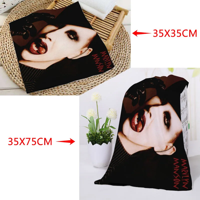 New Arrival Marilyn Manson Towels Square rectangle Towels Printing Size 35x35cm 35x75cm Cotton Face Towel Fabric Custom logo
New Arrival Marilyn Manson Towels Square rectangle Towels Printing Size 35x35cm 35x75cm Cotton Face Towel Fabric Custom logo