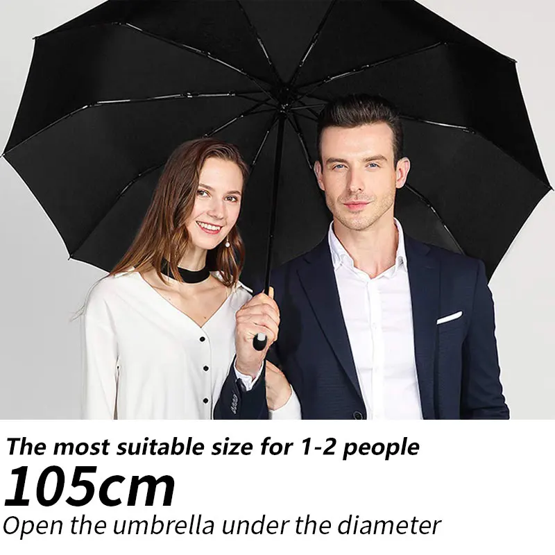 

Ветрозащитный автоматический зонт унисекс, складной большой зонт тройного сложения, с защитой от ветра и солнца, с 10 косточками, с защитой о...