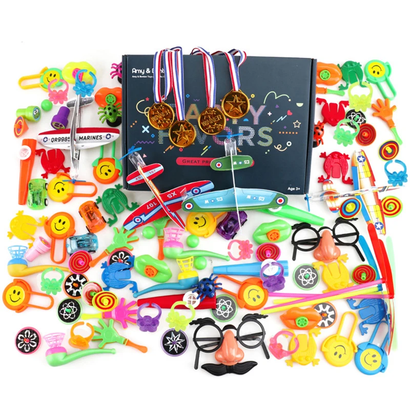 

100Pcs Kids Toys Party Favors Perfect For Prize Gifts, Class Treasure Box,Carnival prizes, Kids' Favorite Pinata Gift