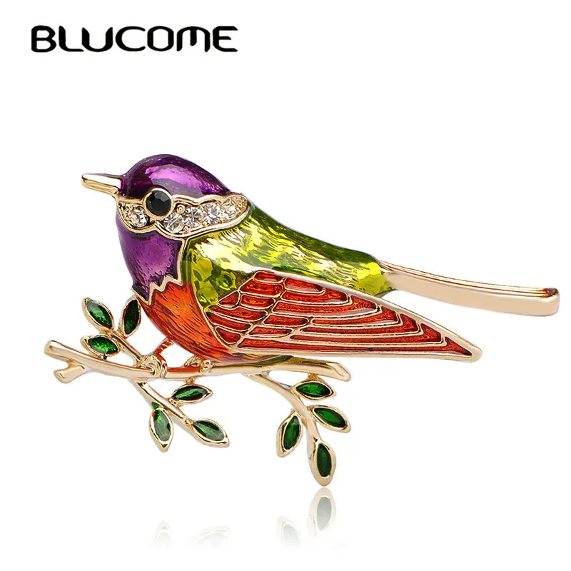 Blucome Colorful Enamel Bird Branches Brooches Lady Corsage Clips For Suit Scarf Dress Decoration Gold-color Jewelry Pins
Blucome Colorful Enamel Bird Branches Brooches Lady Corsage Clips For Suit Scarf Dress Decoration Gold-color Jewelry Pins