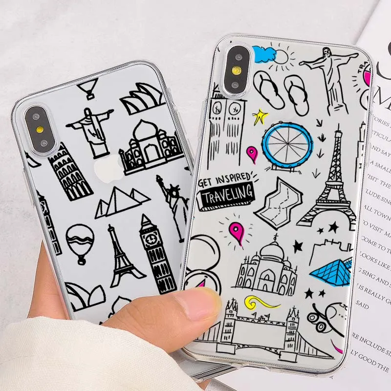 Phone Case For iPhone X XR XS MAX 8 7 6S 6 S Case Silicone Travel Landmark Soft Back Cover For iPhone 8 7 6S 6 S Plus Phone Case
Phone Case For iPhone X XR XS MAX 8 7 6S 6 S Case Silicone Travel Landmark Soft Back Cover For iPhone 8 7 6S 6 S Plus Phone Case