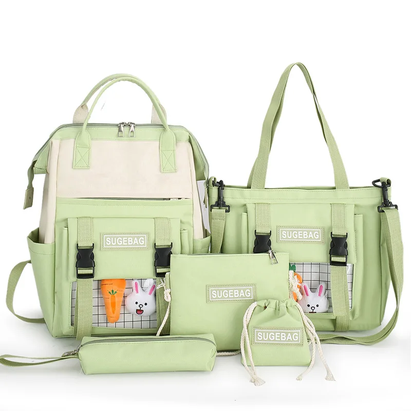 Emerald School Bag High School College Student Backpack Middle School Student Large-Capacity Four-Piece Backpack Canvas Backpack
Emerald School Bag High School College Student Backpack Middle School Student Large-Capacity Four-Piece Backpack Canvas Backpack
