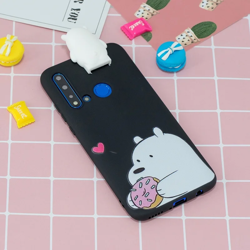 3D Toys Flip Stand Cartoon Case For Huawei P20 Lite 2019 2018 Unicorn Cat Dolls Cover | Мобильные телефоны и аксессуары