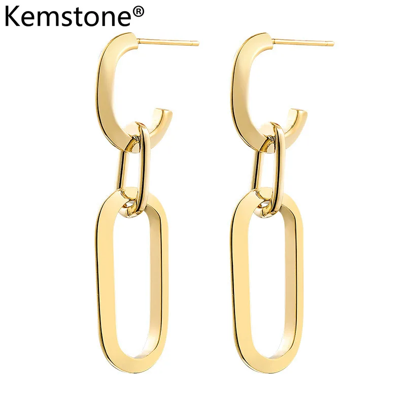 Kemstone 925 Silver Pins Geometric Female Drop Earrings Gold Plated Jewelry for Women
Kemstone 925 Silver Pins Geometric Female Drop Earrings Gold Plated Jewelry for Women