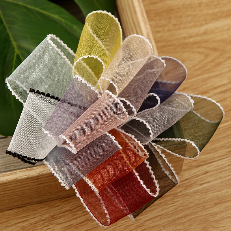 5 yards 10mm/25mm/40mm Glitter Wavy Edge Gauze Organza Ribbons for DIY Craft Ribbon Gift Wrapping Hair Bowknot Materials
5 yards 10mm/25mm/40mm Glitter Wavy Edge Gauze Organza Ribbons for DIY Craft Ribbon Gift Wrapping Hair Bowknot Materials