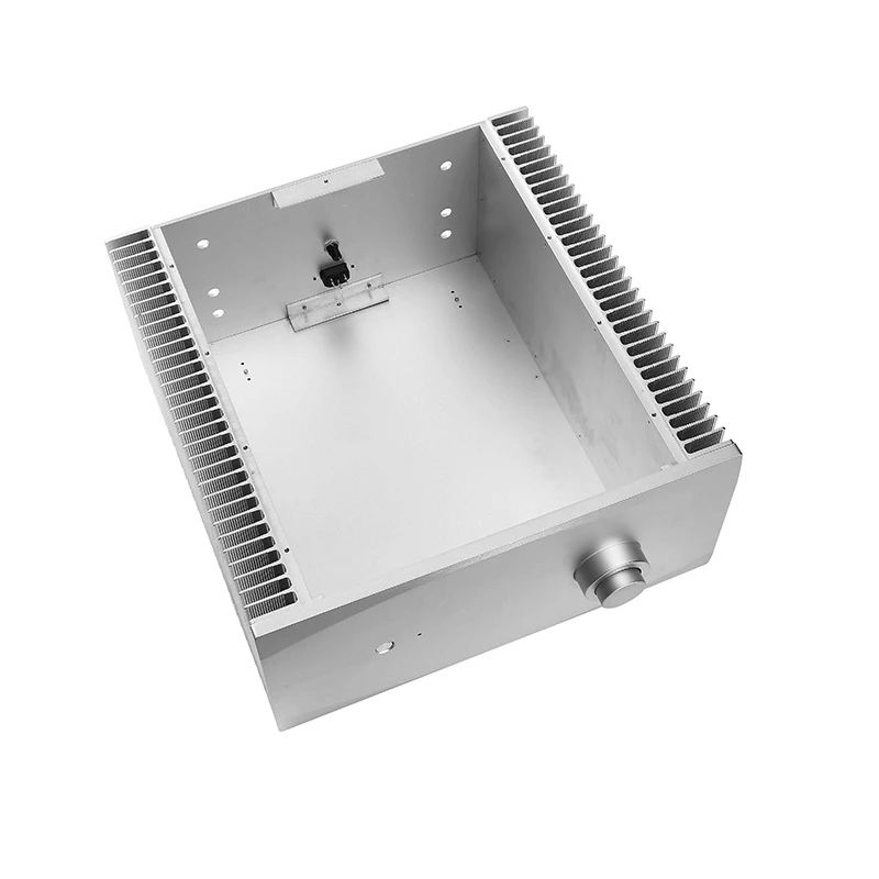 All aluminum luxury class A power amplifier 4120 chassis (411*415*200mm)
All aluminum luxury class A power amplifier 4120 chassis (411*415*200mm)