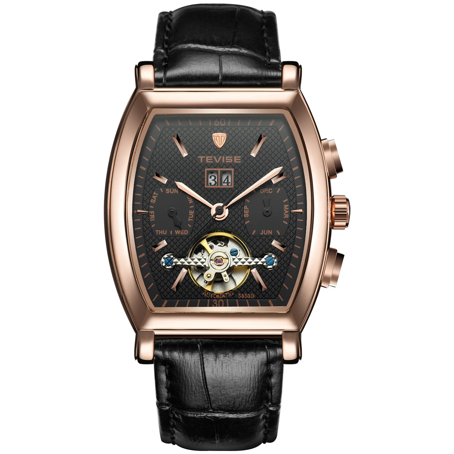 TEVISE mechanical watch multifunctional wine barrel waterproof automatic mechanical watch men's watch
TEVISE mechanical watch multifunctional wine barrel waterproof automatic mechanical watch men's watch
