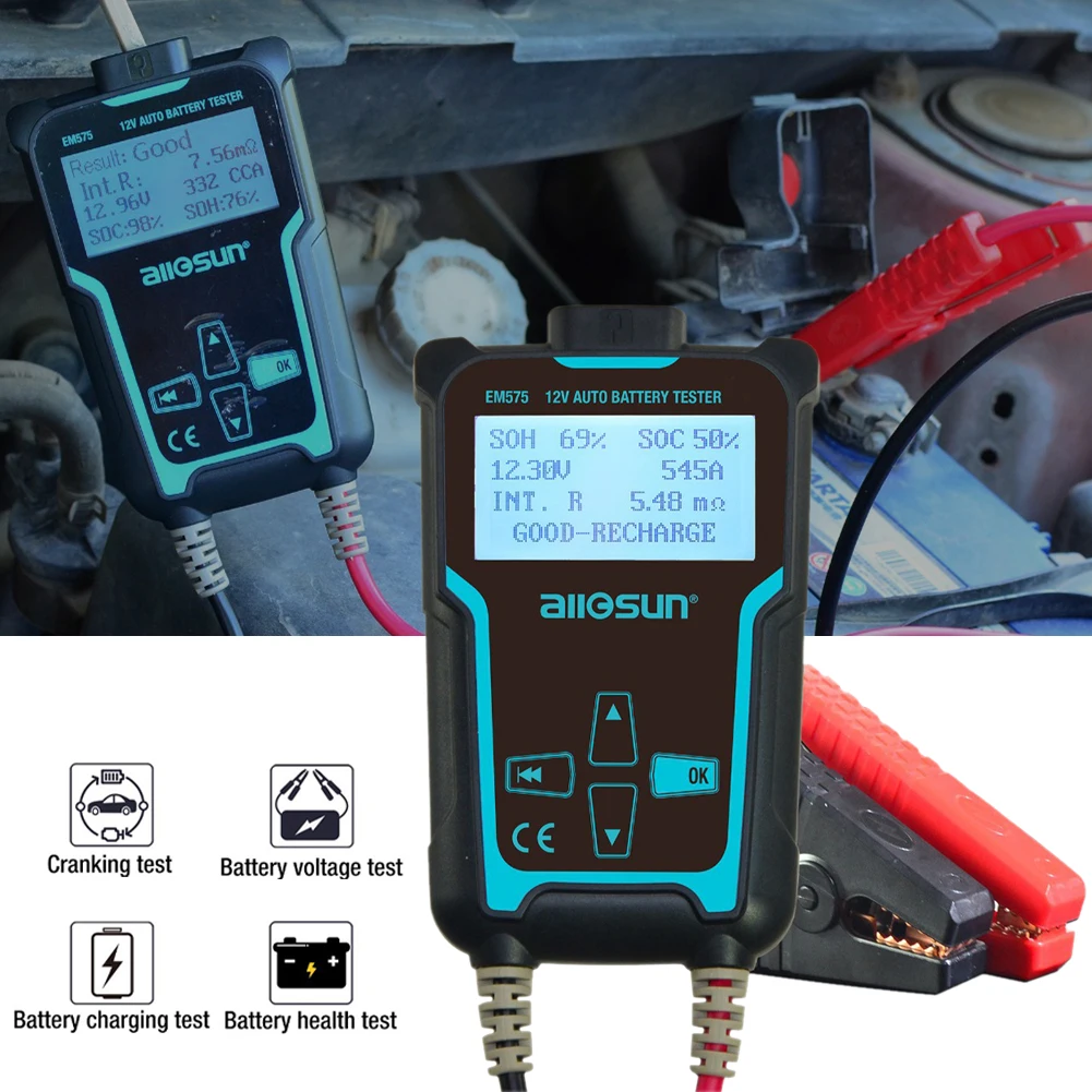 EM575 12V/24V Digital Car Automotive Battery Tools Diagnostics Tools Auto Factory CCA100-2200 Battery Tester Car Tester Tools
EM575 12V/24V Digital Car Automotive Battery Tools Diagnostics Tools Auto Factory CCA100-2200 Battery Tester Car Tester Tools