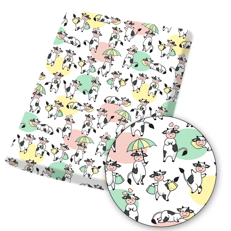 Polyester Cotton Fabric Cute Milk Cows Printed Soft Cloth Sheets For DIY Mask/Dress Handmade Materials Home Textile 45*145cm 1pc
Polyester Cotton Fabric Cute Milk Cows Printed Soft Cloth Sheets For DIY Mask/Dress Handmade Materials Home Textile 45*145cm 1pc