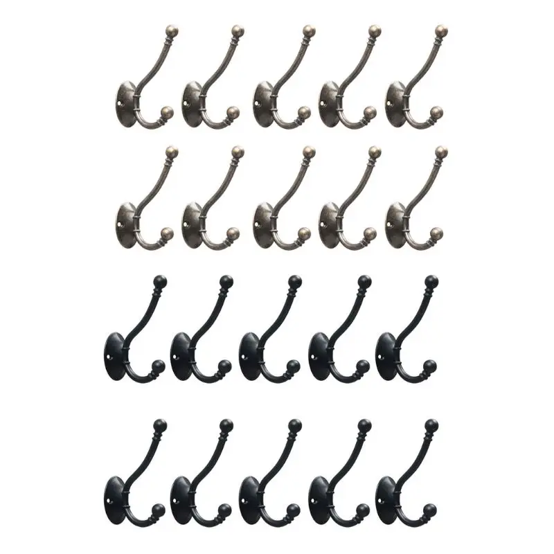 10Pcs Wall Hooks Coat Hooks Towel Hook for Hanging Heavy Duty Hat Hook Double Wall Mounted Coat Hanger with Screws
10Pcs Wall Hooks Coat Hooks Towel Hook for Hanging Heavy Duty Hat Hook Double Wall Mounted Coat Hanger with Screws