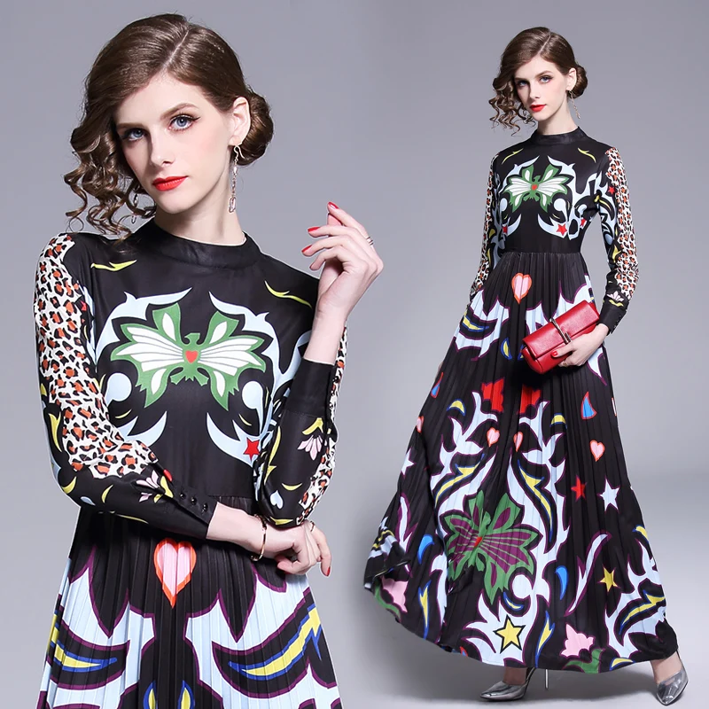 2021 Spring High Street Black Print Midi Dresses Autumn Plus Size Long Sleeve Maxi Dress Elegant Women Bodycon Runway Vestidos
2021 Spring High Street Black Print Midi Dresses Autumn Plus Size Long Sleeve Maxi Dress Elegant Women Bodycon Runway Vestidos