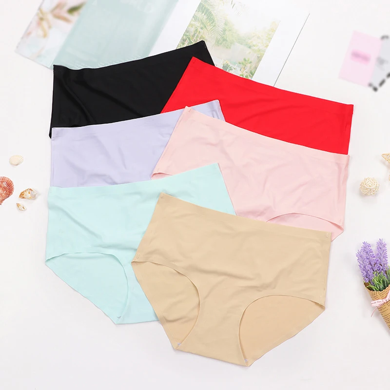 Seamless Ice Silk Briefs Women's Mid Waist Panties Soft Breathable Solid Color Women Sexy Cotton Crotch Lingerie # agxw
Seamless Ice Silk Briefs Women's Mid Waist Panties Soft Breathable Solid Color Women Sexy Cotton Crotch Lingerie # agxw