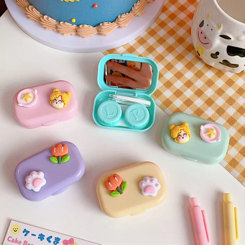 Portable Kawaii Cute Contact Lenses Box Girls Lens Case For Eyes Care Kit Glasses case Holder Container Gift Contact Lens Case
Portable Kawaii Cute Contact Lenses Box Girls Lens Case For Eyes Care Kit Glasses case Holder Container Gift Contact Lens Case