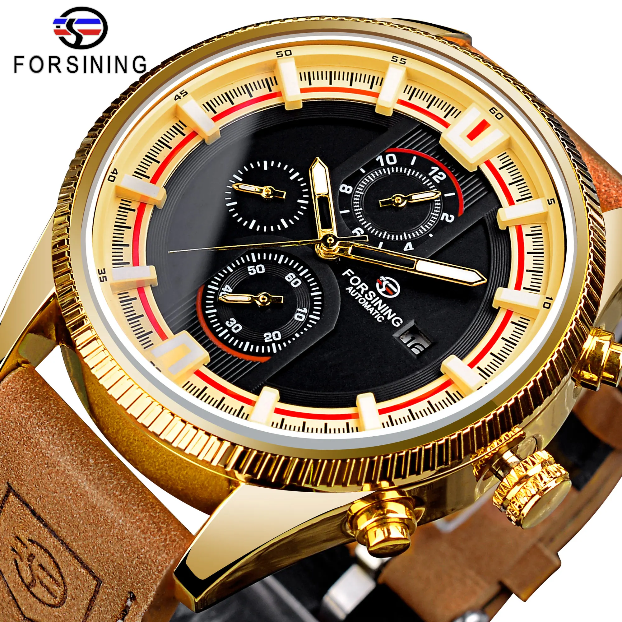 Forsining Automatic Men Analog Watch Luxury Mechanical Wristwatch Genuine Leather Military Watches 2021 New Month Week Display
Forsining Automatic Men Analog Watch Luxury Mechanical Wristwatch Genuine Leather Military Watches 2021 New Month Week Display