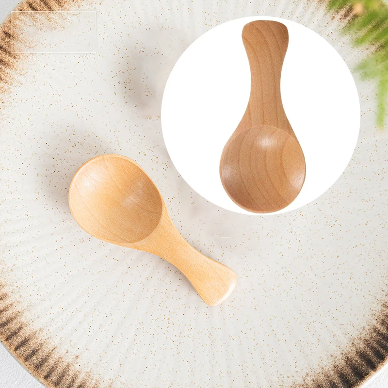 

Short Handle 10 Packets of Small Wooden Spoon, Perfect for Small Jars of Jam, Spices, Condiments, Seasonings, Sugar, Honey, Coff