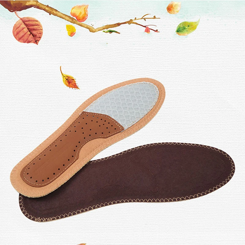 Deodorization Leather Cowhide Insoles Activated Carbon Sweat Absorption Care Breathable Insoles Men Women
Deodorization Leather Cowhide Insoles Activated Carbon Sweat Absorption Care Breathable Insoles Men Women