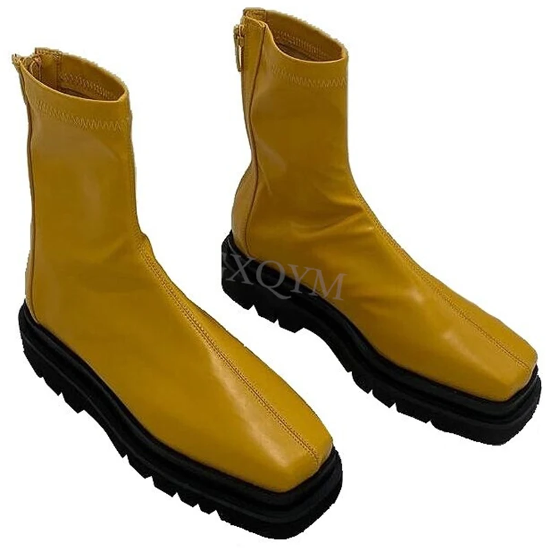 XGXQYM Women Martin Boots Square Toe Platform Ankle Boots Back Zip Ladies Fashion Chelsea Boots Female Shoes Autumn Winter 2021
XGXQYM Women Martin Boots Square Toe Platform Ankle Boots Back Zip Ladies Fashion Chelsea Boots Female Shoes Autumn Winter 2021