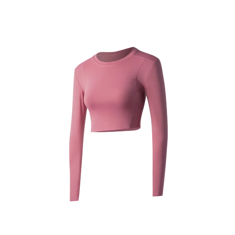 Long Sleeve Running Crop top Sexy Exposed Navel Yoga T-shirts Solid Sports Shirts Quick Dry Fitness Gym Crop Tops Sport Wear 
Long Sleeve Running Crop top Sexy Exposed Navel Yoga T-shirts Solid Sports Shirts Quick Dry Fitness Gym Crop Tops Sport Wear
