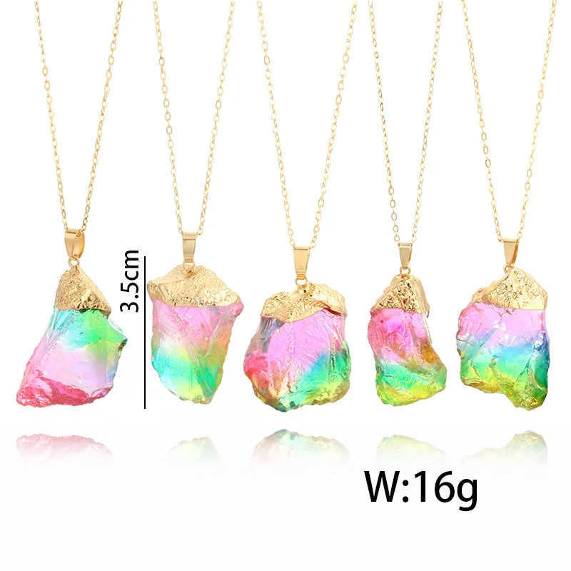 Natural Stone Color Necklace Transparent Candy Color Rainbow Original Stone Necklace Seven Color Pendant Necklace Jewlery Charms
Natural Stone Color Necklace Transparent Candy Color Rainbow Original Stone Necklace Seven Color Pendant Necklace Jewlery Charms