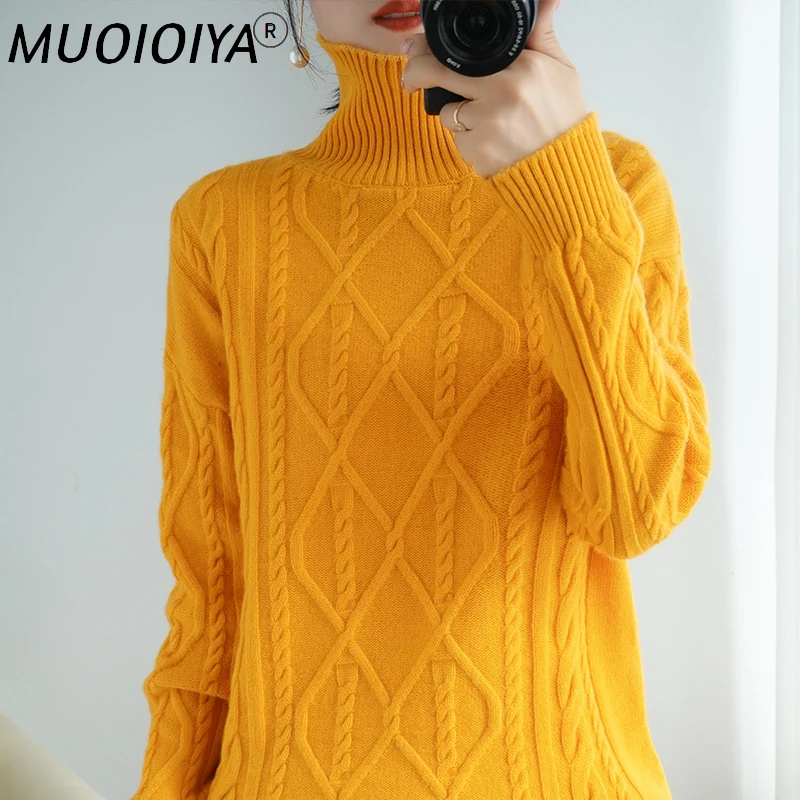 Autumn Winter Thick Turtleneck Sweater Women Cashmere Female Twist Knitted Bottoming Warm Soft Quality Loose Large Sizes Outwear
Autumn Winter Thick Turtleneck Sweater Women Cashmere Female Twist Knitted Bottoming Warm Soft Quality Loose Large Sizes Outwear
