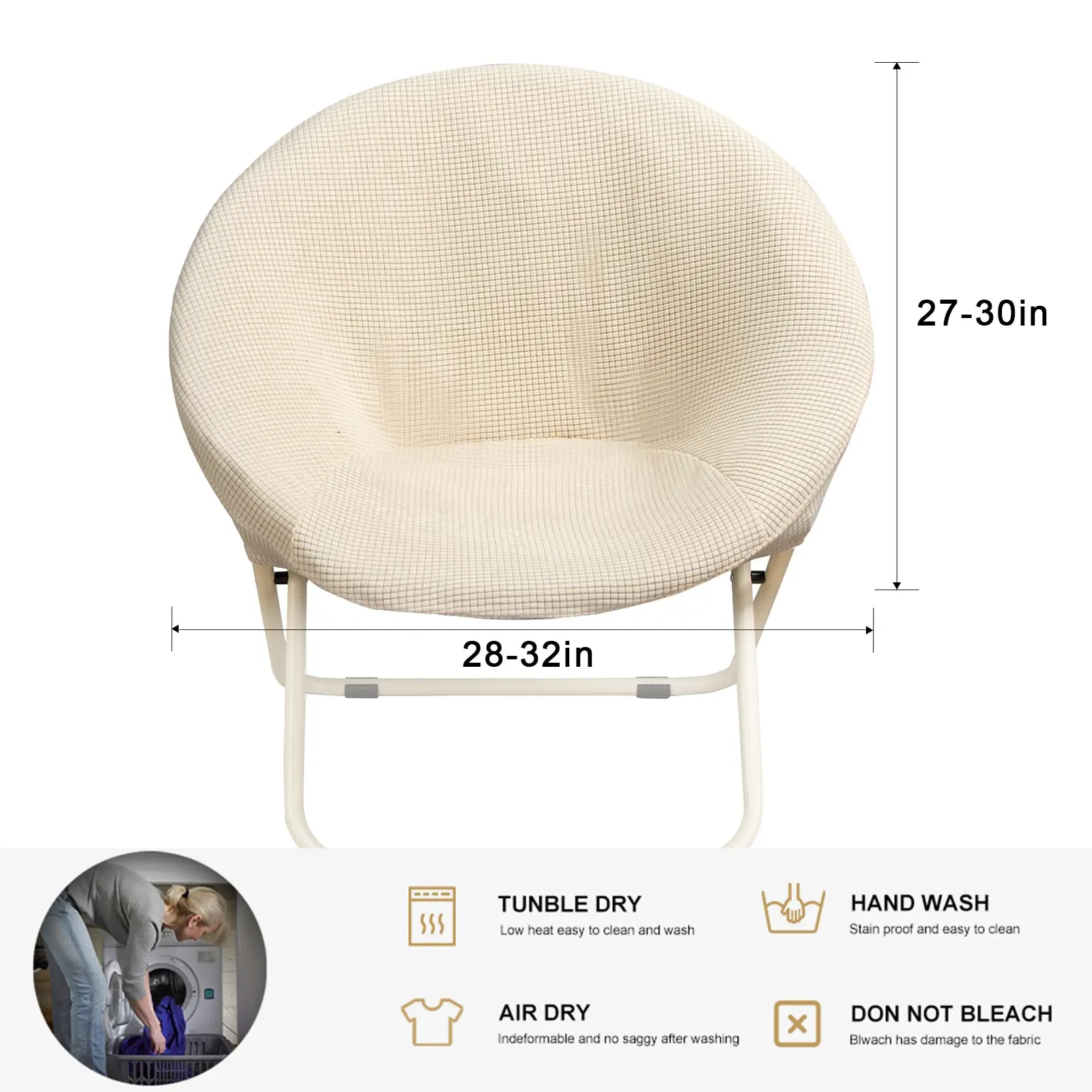 Junejour | Round Saucer Chair Cover Moon Sauce Chair Protector Round Camping Chair Covers For Fishing or Sunshine Shower
Junejour | Round Saucer Chair Cover Moon Sauce Chair Protector Round Camping Chair Covers For Fishing or Sunshine Shower