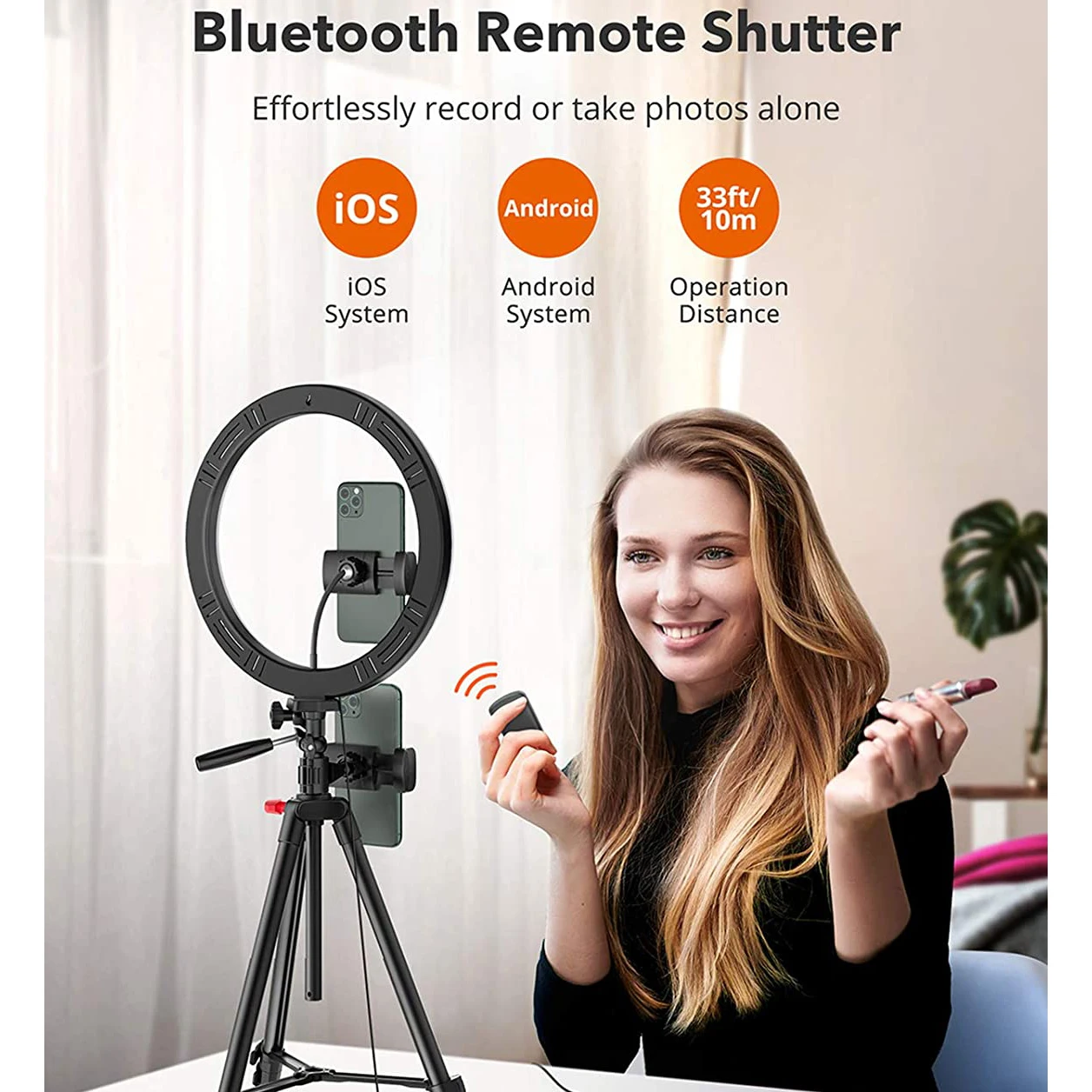 Bluetooth Remote 26cm Photo Ringlight Led Selfie Ring Light Tripod Lightweight Phone Lamp Photography Holder Youtube Video DSLR
Bluetooth Remote 26cm Photo Ringlight Led Selfie Ring Light Tripod Lightweight Phone Lamp Photography Holder Youtube Video DSLR
