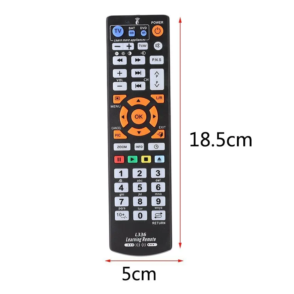 Universal Smart Remote Control with Learn Function, 3 in 1 Controller Work for 3 Devices,TV STB DVD SAT DVB HIFI TV BOX, L336
Universal Smart Remote Control with Learn Function, 3 in 1 Controller Work for 3 Devices,TV STB DVD SAT DVB HIFI TV BOX, L336