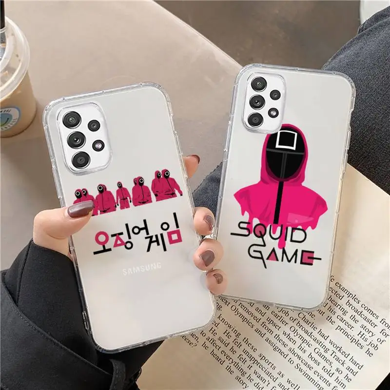 Squid Game Phone Case For Samsung A 51 50 52 12 21s 31 40 70 71 note S 20 10 21 ultra plus fe clear coque shell 
Squid Game Phone Case For Samsung A 51 50 52 12 21s 31 40 70 71 note S 20 10 21 ultra plus fe clear coque shell