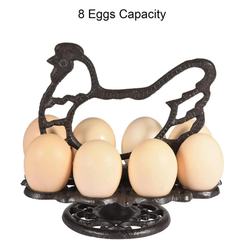 P82D Vintage Heavy Duty Cast Iron Eggs Holder Display Rack Rooster Shaped Decoration
P82D Vintage Heavy Duty Cast Iron Eggs Holder Display Rack Rooster Shaped Decoration