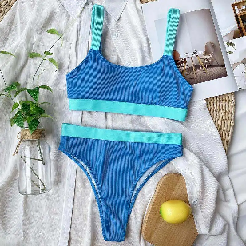 High Waist Bikinis 2021 Patchwork Swimsuits Sports Swimwear Women Splicing Biquini Beachwear Ribbed Bathing Suits New Monokini
High Waist Bikinis 2021 Patchwork Swimsuits Sports Swimwear Women Splicing Biquini Beachwear Ribbed Bathing Suits New Monokini
