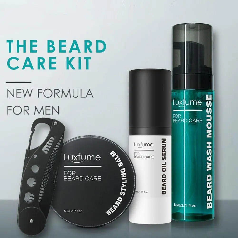 4Pcs/set Beard Care Barbe Beard Growth Kit Hair Growth Enhancer Beard Growth Essentital Oil Serum Wax Beard Wash Mousse Comb N4
4Pcs/set Beard Care Barbe Beard Growth Kit Hair Growth Enhancer Beard Growth Essentital Oil Serum Wax Beard Wash Mousse Comb N4