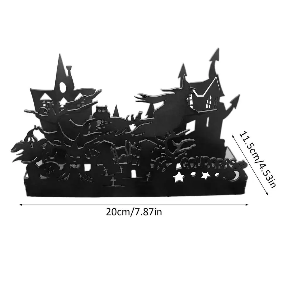 Flying Witch Silhouette Metal Candle Holder Decorative Figurine Halloween Decoration Candle Box Home Decoration Accessories
Flying Witch Silhouette Metal Candle Holder Decorative Figurine Halloween Decoration Candle Box Home Decoration Accessories