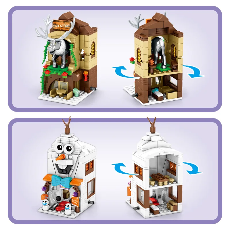 Frozen Street View Mini Building Blocks 4 In1 Assembling Model Toys Cartoon Figure Model Elsa Princess Educational Toys for Kids
Frozen Street View Mini Building Blocks 4 In1 Assembling Model Toys Cartoon Figure Model Elsa Princess Educational Toys for Kids