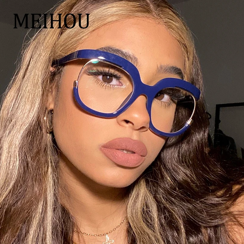 Oversized Anti Blue Light Glasses Frame Women Fashion Brand Designer Half frame Decorative Glasses Optical Computer Eyewear
Oversized Anti Blue Light Glasses Frame Women Fashion Brand Designer Half frame Decorative Glasses Optical Computer Eyewear