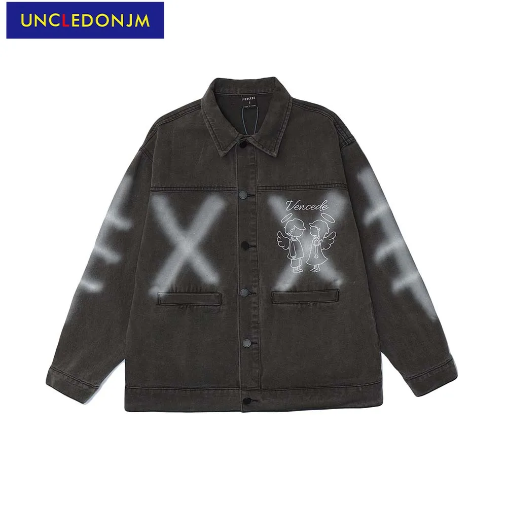 UNCLEDONJM стиле «граффити» из мультфильма; Джинсовая куртка в стиле «хип-хоп», стильный джинсовый мужской джинсы для мотоциклистов кожаная кур...
UNCLEDONJM стиле «граффити» из мультфильма; Джинсовая куртка в стиле «хип-хоп», стильный джинсовый мужской джинсы для мотоциклистов кожаная кур...