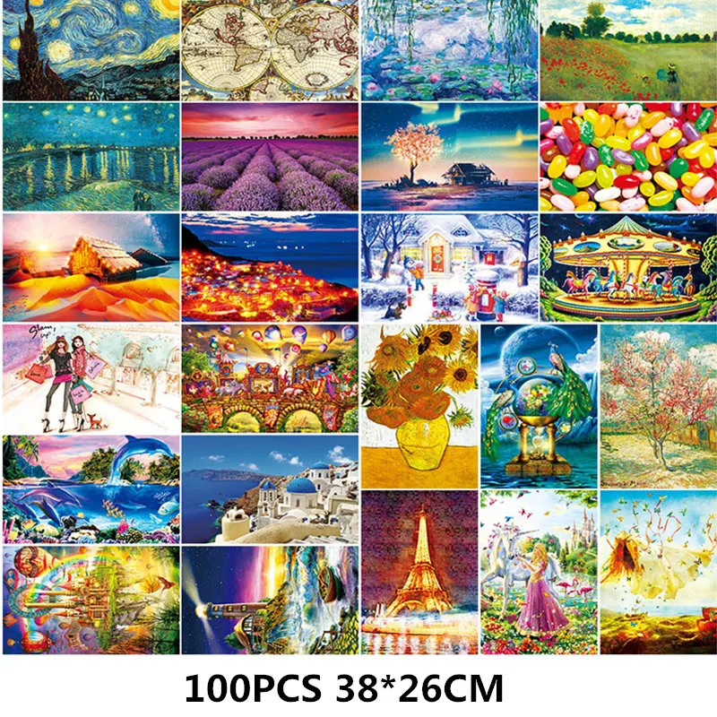 100 pieces jigsaw picture puzzle 38x26 cm Assembling picture puzzle toys for adults children kids games educational Toys Gifts
100 pieces jigsaw picture puzzle 38x26 cm Assembling picture puzzle toys for adults children kids games educational Toys Gifts