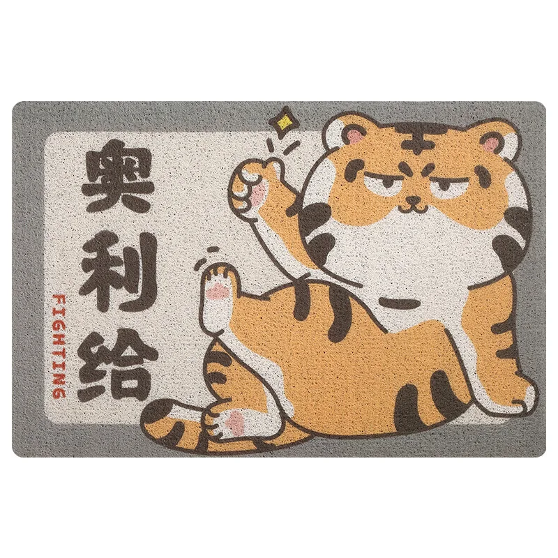 Cartoon Sand Scraping Door Entrance Tiger Welcome Mat Hallway Bath Nonslip Rug Dust Removal Carpet Wire Loop Footpad Doormats
Cartoon Sand Scraping Door Entrance Tiger Welcome Mat Hallway Bath Nonslip Rug Dust Removal Carpet Wire Loop Footpad Doormats
