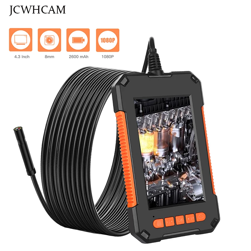 HD 1080P Industrial Endoscope Camera 8mm Dual&Single Lens Snake Cable IP68 Digital Borescope with 4.3 inch Screen for Car Repair
HD 1080P Industrial Endoscope Camera 8mm Dual&Single Lens Snake Cable IP68 Digital Borescope with 4.3 inch Screen for Car Repair