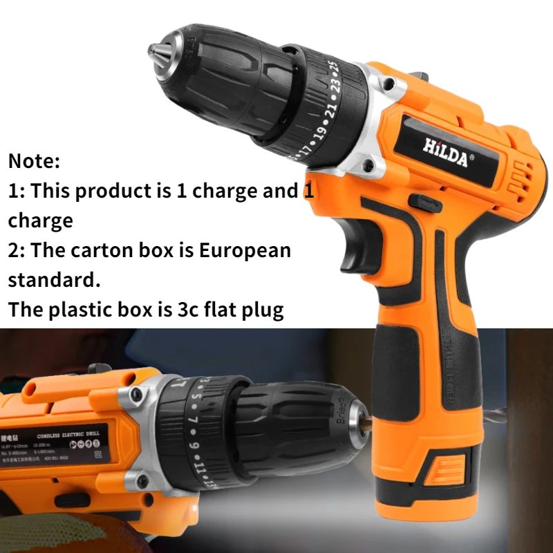 Impact Lithium Drill 16.8v Cordless Screwdriver Impact Punching Flat Drill Punching Screw Waterproof Power Tool For Home DIY
Impact Lithium Drill 16.8v Cordless Screwdriver Impact Punching Flat Drill Punching Screw Waterproof Power Tool For Home DIY