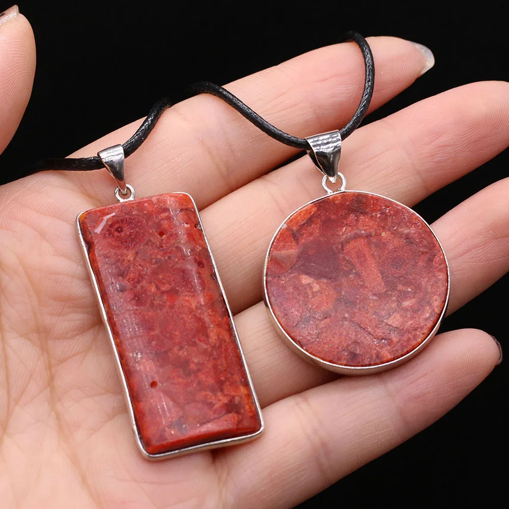 45cm Rectangle Round Artificial Coral Stone Necklace Pendant For Women Girls Jewelry Accessories Gifts Size 30x30mm 20x45mm
45cm Rectangle Round Artificial Coral Stone Necklace Pendant For Women Girls Jewelry Accessories Gifts Size 30x30mm 20x45mm