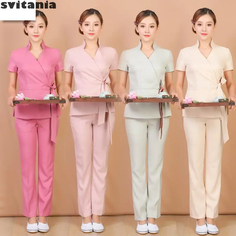 New Spa Beauty Salon Massage Shop Working Clothes Beautician Manicurist Uniform Hotel Waiters Uniform
New Spa Beauty Salon Massage Shop Working Clothes Beautician Manicurist Uniform Hotel Waiters Uniform