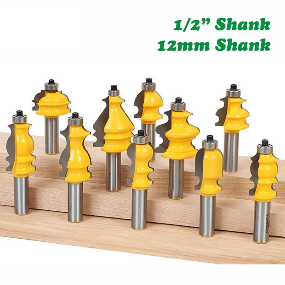10pcs/set Shank Architectural Molding Router Bit Housing Base CNC Line Woodworking Cutter Tailor Face Mill
10pcs/set Shank Architectural Molding Router Bit Housing Base CNC Line Woodworking Cutter Tailor Face Mill