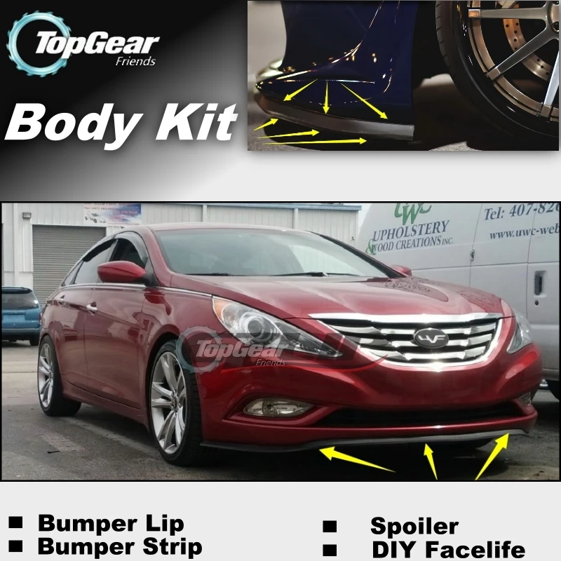 Для Hyundai Sonata / i45 Sonica Prima бампер губа/передний спойлер дефлектор для тюнинга