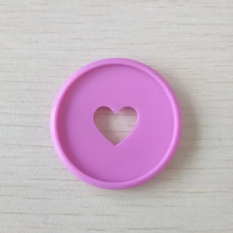 30PCS 35mm Colorful Heart Binder Rings Mushroom Hole Loose Leaf Ring Round Binding Plastic Disc Buckle Hoop DIY Notebook | Канцтовары