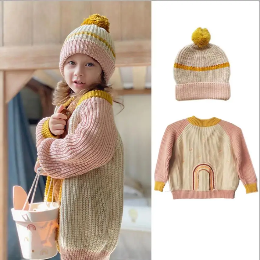 INS children sweater 2021 spring autumn new wawa brand embroidery Cardigan girl knitted tops and hat kids sweater ws2003
INS children sweater 2021 spring autumn new wawa brand embroidery Cardigan girl knitted tops and hat kids sweater ws2003