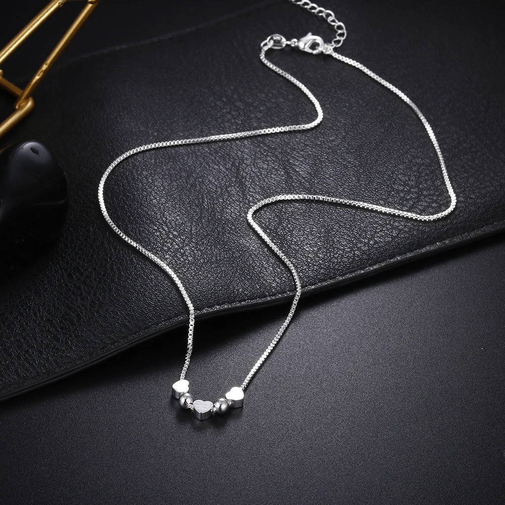 925 Sterling Silver Wire Drawing Pendant Heart Shape Necklace For Woman Teenage Young Girl Jewelry Gift LN054
925 Sterling Silver Wire Drawing Pendant Heart Shape Necklace For Woman Teenage Young Girl Jewelry Gift LN054