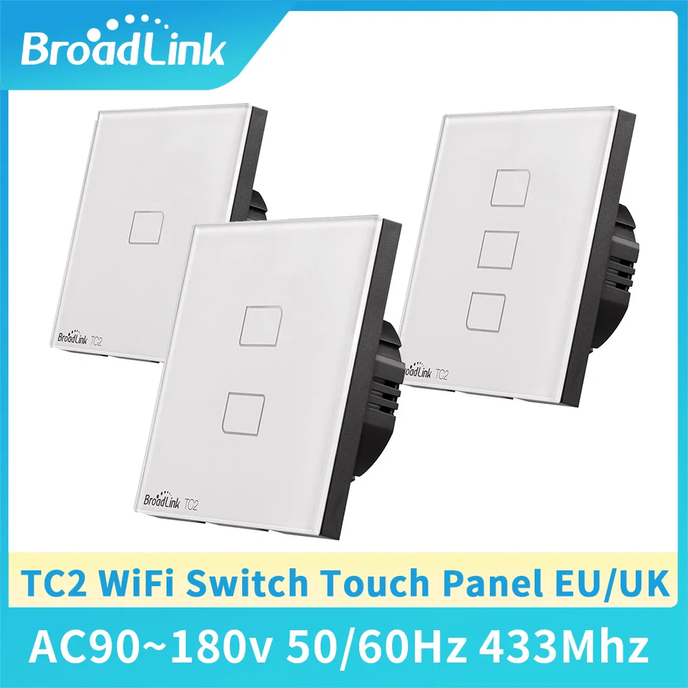 Broadlink WiFi Switch TC2 Light Switch Wall UK EU Touch Panel 1/2/3 Gang RM PRO IR+RF Remote Control for Alexa Google Home IFTTT
Broadlink WiFi Switch TC2 Light Switch Wall UK EU Touch Panel 1/2/3 Gang RM PRO IR+RF Remote Control for Alexa Google Home IFTTT