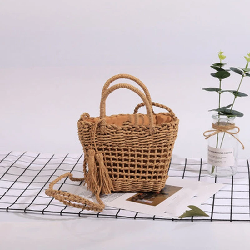 ASDS-Fashion Hollow Woven Bag Handmade Shoulder Portable Straw Bag Holiday Beach Female Bag
ASDS-Fashion Hollow Woven Bag Handmade Shoulder Portable Straw Bag Holiday Beach Female Bag